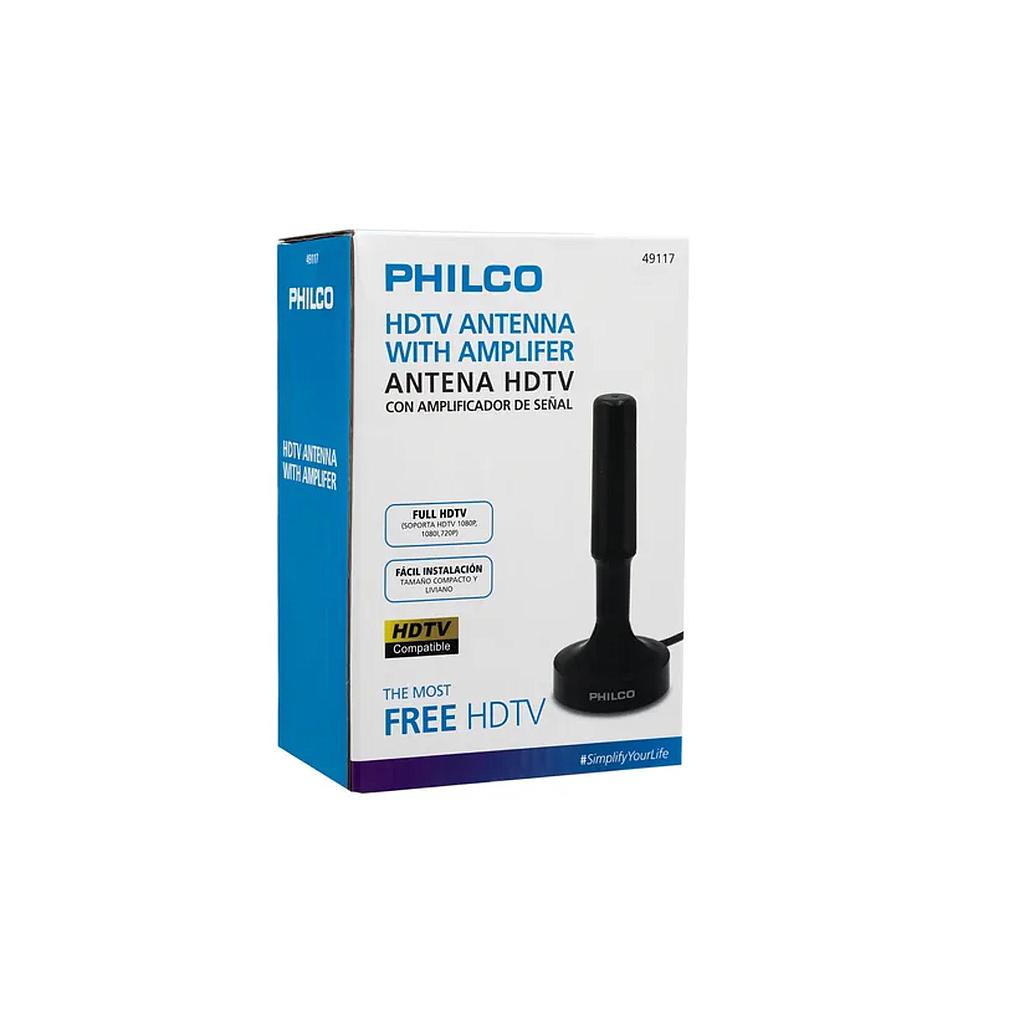 ANTENA TV PHILCO HDTV DIGITAL C/AMPLIFICADOR DE SEÑAL 49117 1