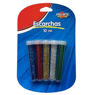 BLISTER ESCARCHA PROARTE 5 COLORES 10 ML.