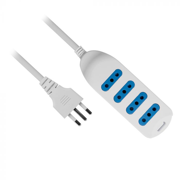 ALARGADOR MULTIPLE PHILCO 4 ENCHUFES 5MTS BLANCO 1