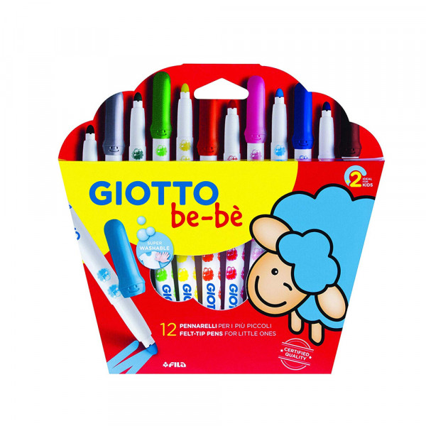 MARCADORES GIOTTO BEBE 12 COLORES 1