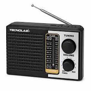 RADIO TECNOLAB PORTATIL AM/FM/SW  USB/TF LUZ LED BATERIA DE LITIO TL639