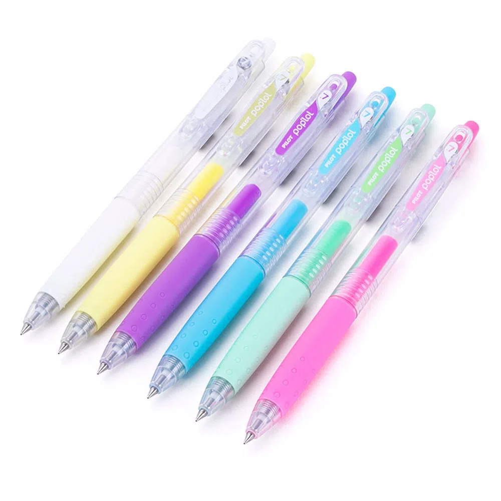 SET 6 LAPICES PILOT POPLOL PASTEL GEL 0,7MM 1