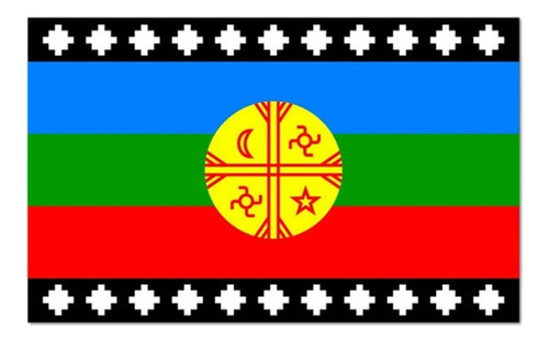 BANDERA MAPUCHE GLAM 90X60 CMS. 1