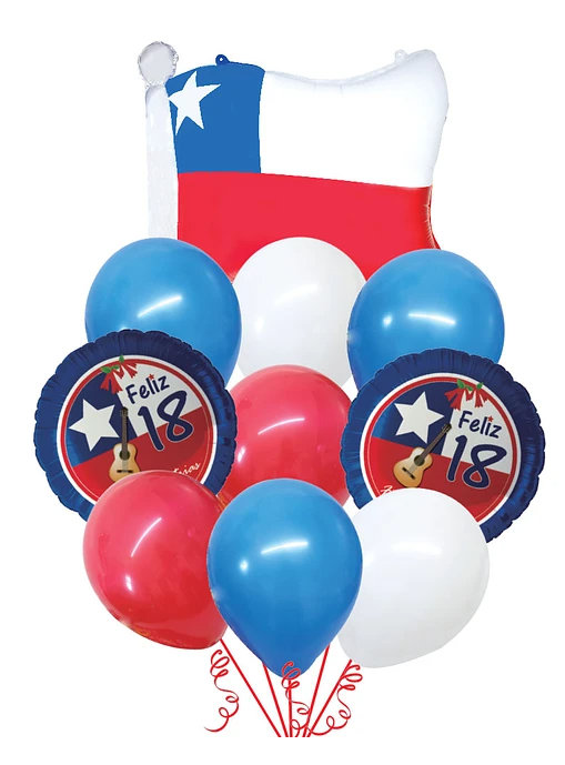 SET GLOBOS MIX BANDERA GLAM FELIZ 18 X 10 UND. 1