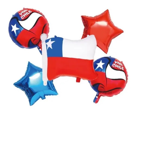 SET GLOBOS FOIL GLAM 18 SEPTIEMBRE X 5 UND. 1