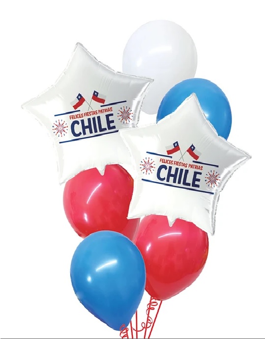 SET GLOBOS MIX FIESTAS PATRIAS GLAM X 7 UND. 1