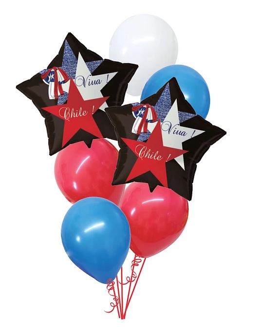 SET GLOBOS MIX VIVA CHILE GLAM X 7 UND. 1