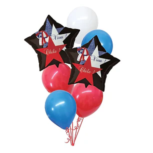 SET GLOBOS MIX VIVA CHILE GLAM X 7 UND.