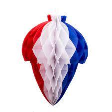 DECORACION GLAM TROMPO TRICOLOR 1 UND. 25 CMS. 1