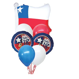 SET GLOBOS MIX BANDERA GLAM X 7 UND.
