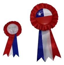 ADORNO FIESTAS PATRIAS GLAM ESCARAPELA 8 X 16 CMS. 1PCS.  1