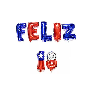 SET GLOBOS METALIZADOS FELIZ 18 7PCS. FELIZ GROUP (420124)