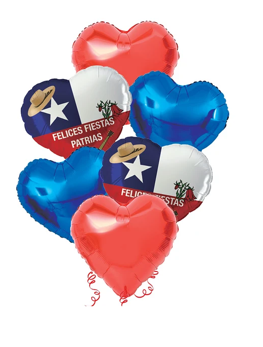 SET GLOBOS FOIL GLAM FIESTAS PATRIAS X 6 UND. 1
