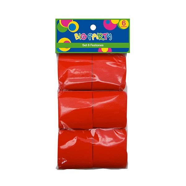 SET 6 FESTONES ROJO PRONOBEL COD 404536 1