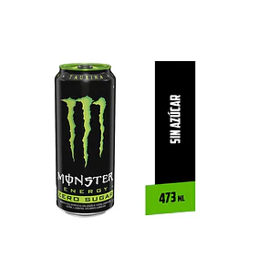 BEBIDA MONSTER ENERGY GREEN LATA 473ML ZERO SUGAR