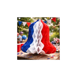 DECORACION FIESTAS PATRIAS CAMPANA TRICOLOR GLAM 50CMS. 1UNID.
