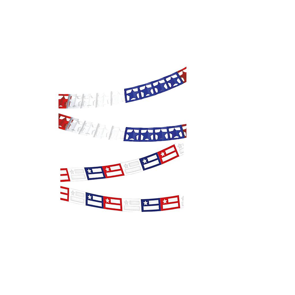 GUIRNALDA FIESTAS PATRIAS ESTRELLA C/BANDERA TRICOLOR GLAM 2MT. 1 UNID. 1
