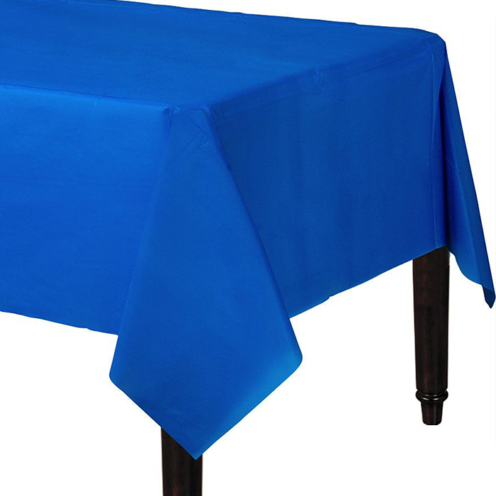 MANTEL PLASTICO GLAM AZUL 137x274Cms 1