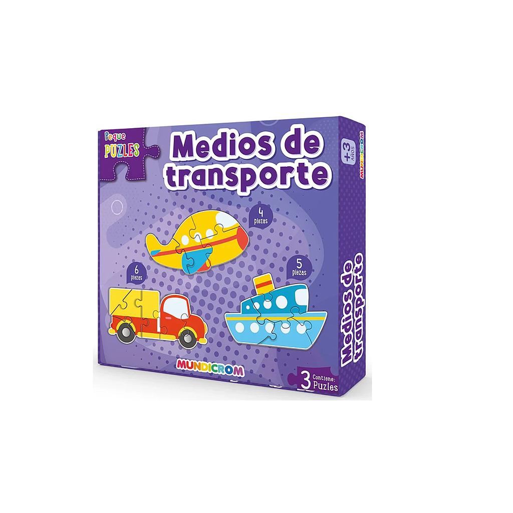 PUZZLE PEQUE MEDIOS DE TRANSPORTE MUNDICROM 3 PUZZLES +3a. (4-5-6 PZAS.) 1