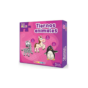 PUZZLE PEQUE TIERNOS ANIMALES MUNDICROM 3 PUZZLES +3a (4-5-6 PZAS.)