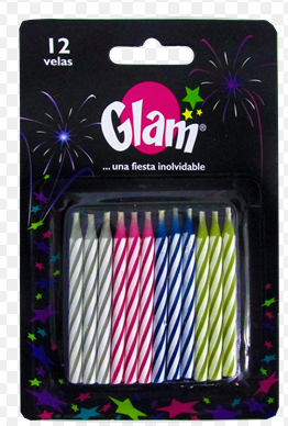 VELAS MAGICAS GLAM 12 UNID. 1
