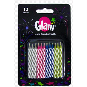 VELAS MAGICAS GLAM 12 UNID.