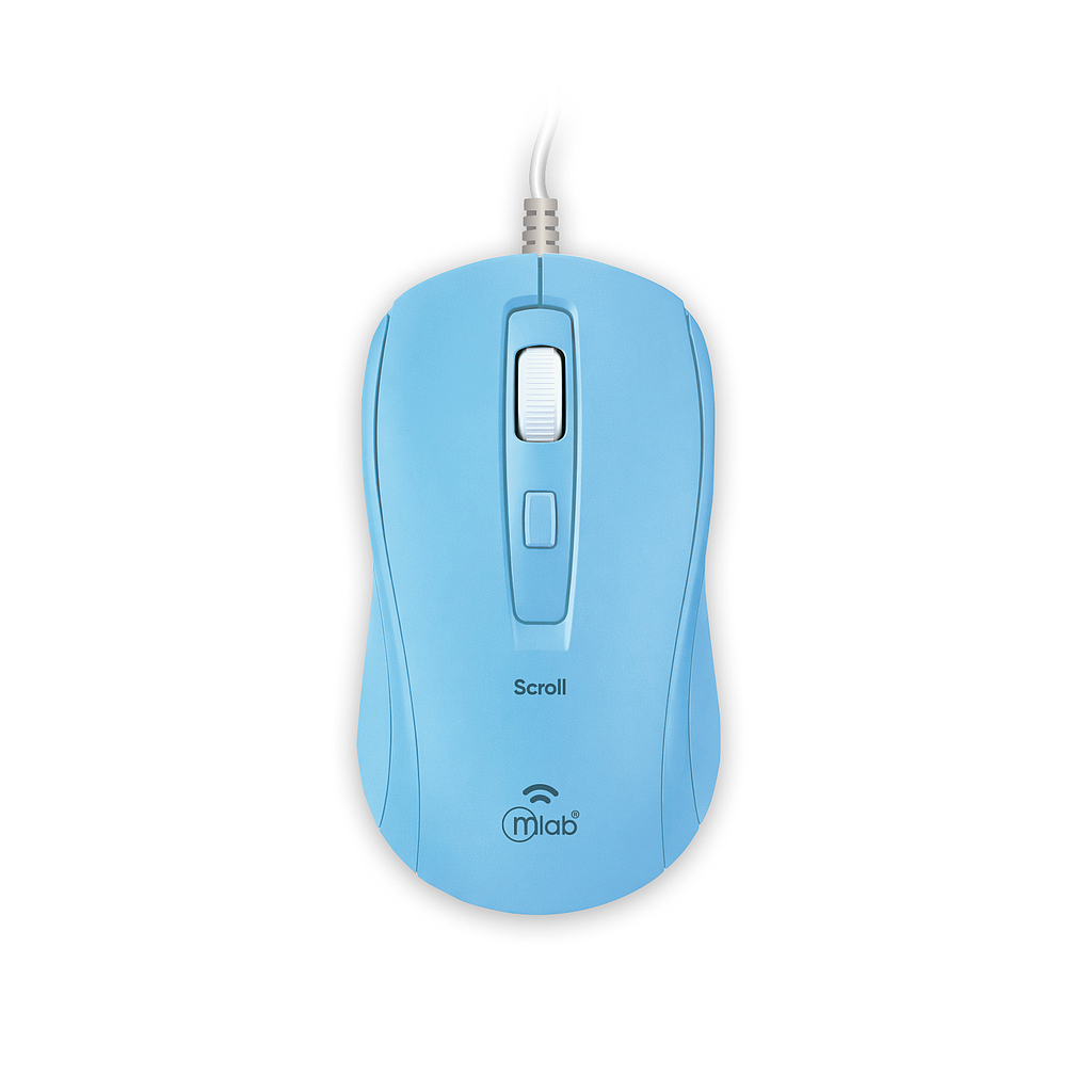 MOUSE ALAMBRICO MLAB  SCROLL M40C 1600DPI CELESTE 1