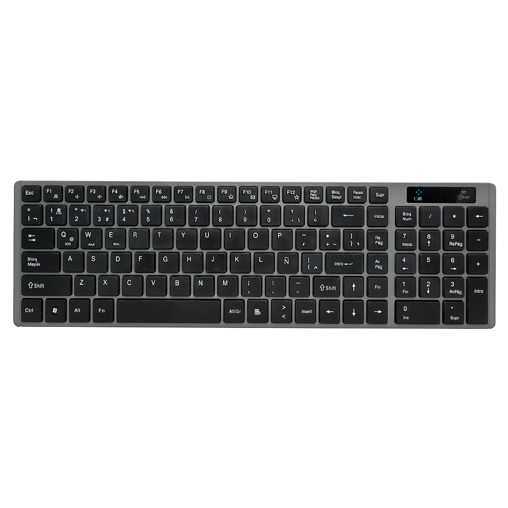 TECLADO INALAMBRICO MLAB DUAL BT K98BT  GRIS 1