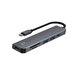 HUB USB-C 6 EN 1 MICROLAB TIPO-C A HDMI/1PD100W/1USB3.0/MICRO SD/SD 
