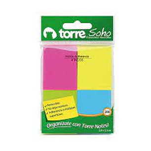 TACO NOTES TORRE BLISTER 4U 5,1 X 3,8CM NEON 200HJ ( CH ) ( CM )