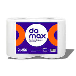 TOALLA DAMAX JUMBO 2 X 250MTS. HOJA SIMPLE ( CA )