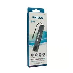 HUB USB TIPO - C PHILCO 8 EN 1 USB HDMI MICRO RJ45 88201