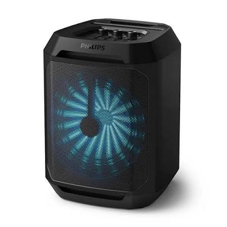 PARLANTE KARAOKE PHILIPS TAX2208 C/LUCES + MICROFONO 30W/BT NEGRO 1