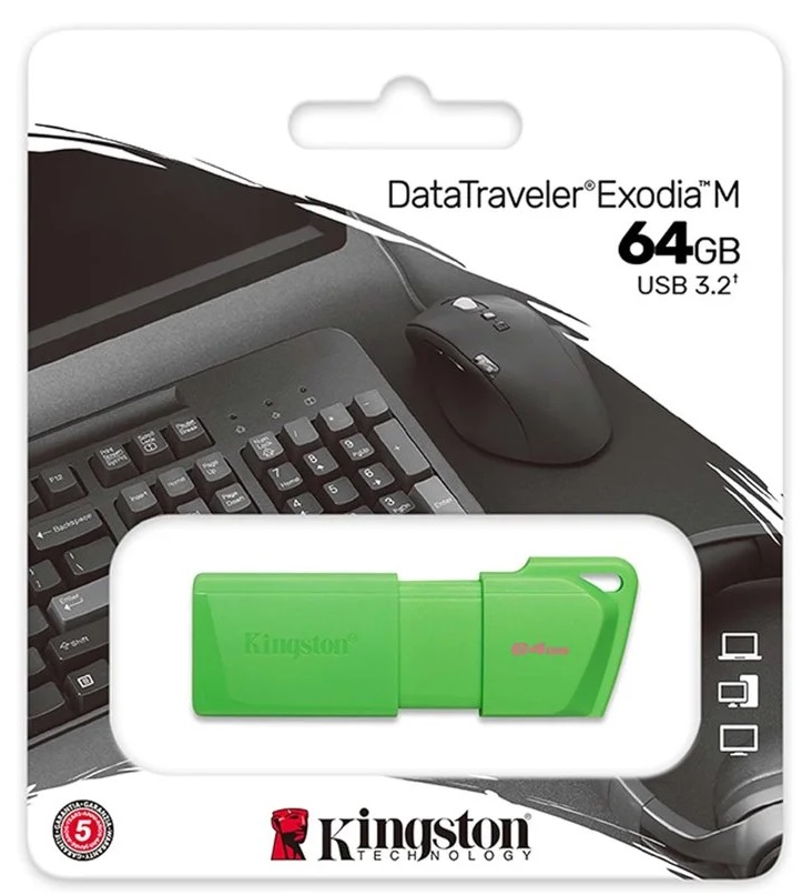 PENDRIVE KINGSTON KC-U2L64-7LG/64GB 3.2 DATATRAVELER EXODIA VERDE 1