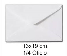 SOBRE 1/4 OFICIO BLANCO SANSON  1