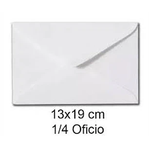 SOBRE 1/4 OFICIO BLANCO SANSON 