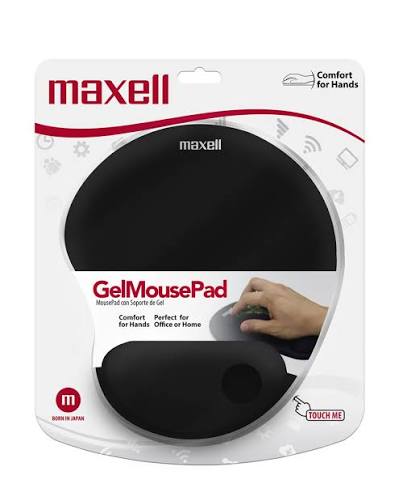 PAD MOUSE MAXELL CON APOYA MUÑECA NEGRO GEL 1