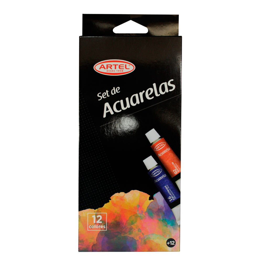 SET DE ACUARELA ARTEL  12 COLORES 12ML. 1