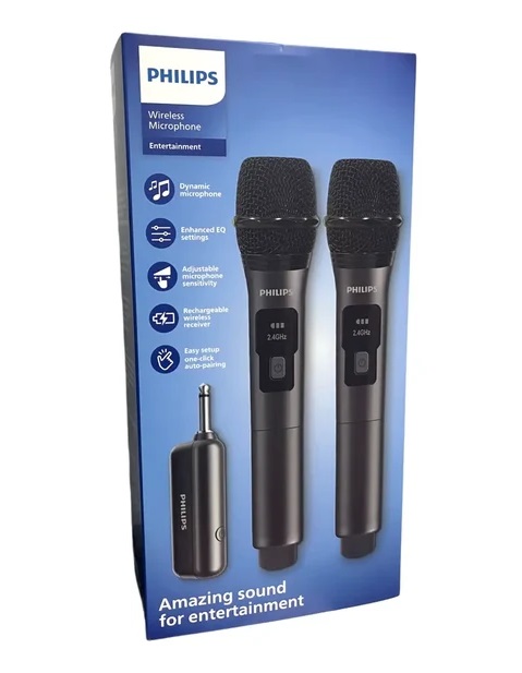 KIT DE MICROFONOS INALAMBRICO PHILIPS DLM3401 1