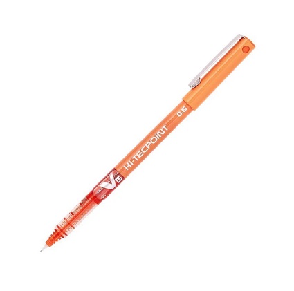 LAPIZ TINTA PILOT HI-TECPOINT V-5 0.5 NARANJO 1