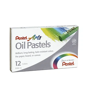 ESTUCHE DE PASTELES PENTEL 12 Colores GRASO 