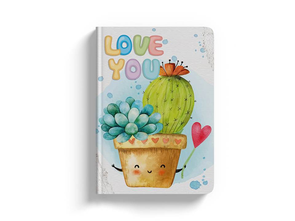 LIBRETA FLEXI MINI LOVE YOU 64 HJS. 5MM 1