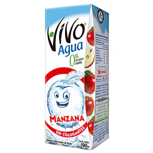AGUA CON JUGO DE FRUTA VIVO MANZANA 190 ML