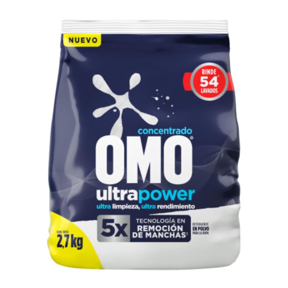 DETERGENTE OMO MATIC ULTRA POWER 2.7KGS.  1