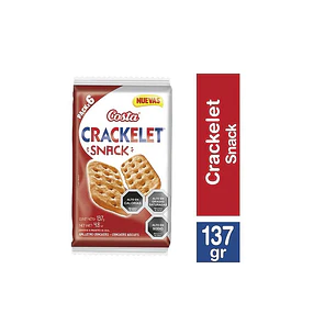 GALLETAS CRACKELET COSTA PACK 6 UNID. 137GR. 
