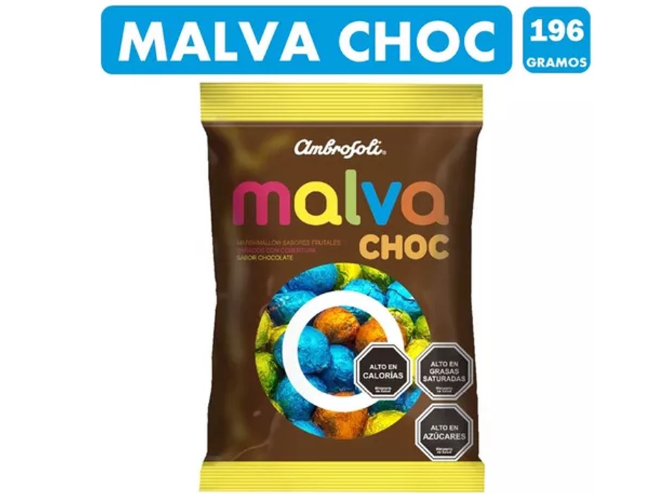 MALVA CHOC MARSHMALLOWS AMBROSOLI SABORES FRUTALES 196GRS. 1