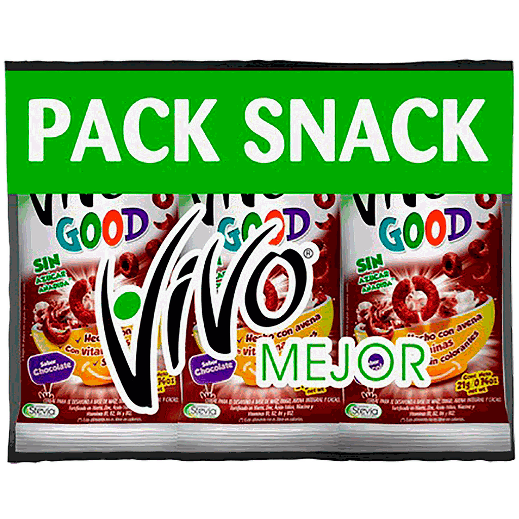 PACK SNACK VIVO SHOT GOOD CHOCOLATE 7 UNID. X 18GRS. 1