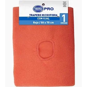 TRAPERO MICROFIBRA VIRUTEX 50 X 70 ROJO CON OJAL