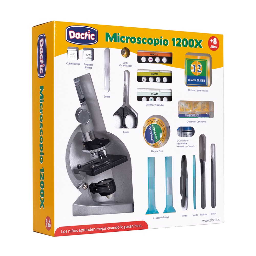 MICROSCOPIO 1200X C/ACCESORIOS DACTIC +8 (D705082)  1