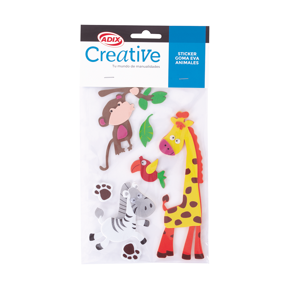 STICKERS GOMA EVA ANIMALES ADIX (A550018) 1